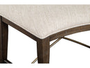 Westley Falls - Curved Bench With Upholstered Seat - Graphite