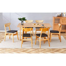 Table and chair set, ancient style solid wood dining table, imitation rattan table legs, beautiful simple solid wood dining chairation