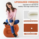 Orange Contemporary Premium S Shape Ottoman Footstool