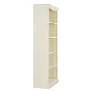 83.4' Tall Wood Bookcase with light strip,5-Tier Decor Bookshelves with Adjustable Shelves,Storage Organizer for CDs/Books,Free Standing Storage Shelves for Living Room,Home Office,Beige and Yellow