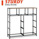 Dark Grey Chest Of Drawers With Wood Top For Bedroom Storage