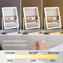 17In White Lighted Makeup Mirror 3 Color Lighting Modes And 5X Magnification