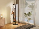Full-length mirror, rubber wood + mirror, 68.8 x 19.6 inches (mirror width: 15.7 inches) large full-length mirror, easy to dress, organize and place in the bedroom/living room/office/cloakroom (black)