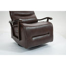 Swivel Rocker Recliner Power Glider Chair with Solid Wood Armrests - Extra Wide Reclining Sofa Chair Upholstered Faux Leather Living Room Single Sofa 350 lbs