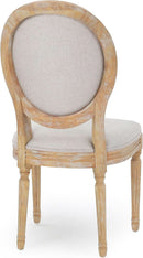 Phinnaeus Beige Polyester Fabric Dining Chairs Set Of 2