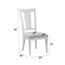 Katia - Side Chair (Set of 2) - Light Gray Linen & Weathered White