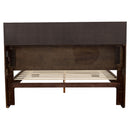 Jessica California King LED Storage Bookcase Bed Cappuccino