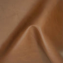 19-Inch Round Caramel Faux Leather Ottoman Footrest