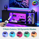 LED TV Stand 55 60 65 Inch With Adjustable Glass Shelves