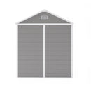 Campcraft 6*5ft resin storage shed, high quality pp material, strong structure, waterproof, rust and UV proof, large storage space, 12mm thick pp board, HD window lighting