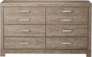 Culverbach Scandinavian Dresser 6 Drawers Weathered Gray
