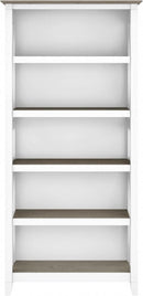Bush Furniture Key West 66 Inch Bookcase Shiplap Gray White