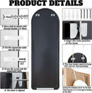 Black 57 Inch Full Length Arch Mirror For Entryway