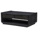 Leandro 2-drawer Wood Cocktail Coffee Table Burnished Black