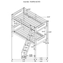 Littleton Wood Twin Over Twin Bunk Bed White