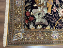 Persian Qum Pictorial Rug 4.8 x 6.5 - Layla & Majnun, Birds