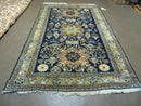 Persian Qum Rug 5.6 x 8.8, Navy Blue