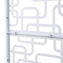 Outdoor & Indoor Privacy Screen Metal Privacy Screen 76' H×48' W, Freestanding Decorative Privacy Screen for Deck Balcony Patio, Privacy Fence Panels for Outside Lawn Garden PS114 WHITE