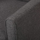 Emmie Fabric Recliner Set Of 2 In Smoke And Dark Brown