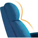 Blue Fabric Recliner Chair For Living Room Comfort