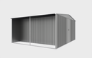 New Outdoor Storage Shed has two Functions: Metal shed and Firewood Shed 13 ft×11 ft ,Grey