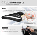 Ergonomic Black Leather Office Chair With Lumbar Support