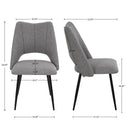 5-Piece Dining Table and Chair Set, Including 4 Grey Chairs and a Retractable Dining Table in White, Suitable For 4 to 6 People's Dining Tables, Suitable for Kitchens and Living Rooms