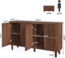 Brown Buffet Cabinet Sideboard With Storage Doors Modern