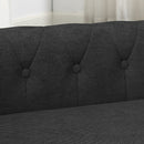 Modern Elevated Dog Sofa Bed for Small and Medium Dogs, Comfortable Black Linen Pet Bed