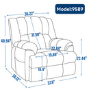 Dual Motor Heat Massage Infinite Position Up to 350 LBS Electric Power Lift Recliners with Power-Remote, Medium-firm and Heavy Duty, Light Grey