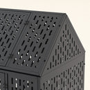 45' Heavy Duty Dog Crate Indestructible Pet Dog Cage Crate Kennel with Roof Top 2 Doors Removable Trays, Lockable Wheels, Escape-Proof for High Anxiety Large/Extra Dogs