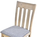 TREXM 5-Piece Wood Dining Table Set Round Extendable with Chairs Natural Wood Wash Solid Wood Construction