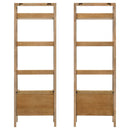 Fabian 2-piece 4-shelf Bookshelf with Drawer Distressed Light Brown