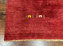 Modern Indo Persian Gabbeh Rug 7x10, Red, Tribal Area Rug