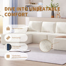 Luxury Cloud Chenille Modular U Shaped Sectional Sofa with Ottomans, Deep Seat, No Assembly Required, 3 Colors, 110*72'