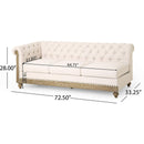 Comfy Large Sectional Sofa with Wooden Legs, Retro Style for Living Room