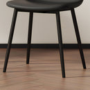 Table and chair set.79'x31.5' with X-shaped Black Metal Table Legs,Wood Grain Textured MDF Crossbeam.Paired With 8 Modern Mid-Century Style Upholstered Side Black PU Chairs.
