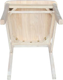 X Back Dining Chairs Set Of 2 In Unfinished Parawood