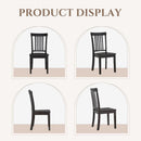Wooden Windsor Dining Chairs Set Of 6 Dark Brown With Spindle Back