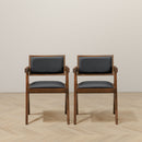 Athena - Dining Chair (Set of 2) - Black / Brown