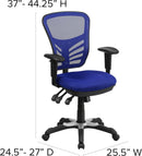 Ergonomic Mesh Office Chair Blue With Adjustable Lumbar