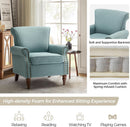 Blue Wingback Accent Chair With Removable Cushions