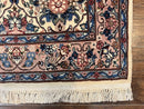 Sino Persian Runner Rug 2.8 x 14, Hand Knotted Vintage Oriental Hallway Rug, 14ft Runner, Cream, Floral, Wool