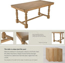 67 Inch Squire Trestle Farmhouse Dining Table Light Brown