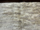 European Rya Shag Rug 6.6 x 9.7, Beige, Fluffy Vintage Area Rug
