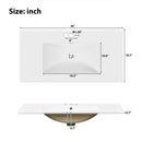 36' Bathroom Vanity with Ceramic Sink, White, Solid Wood Frame, Soft Close Doors, Adjustable Shelves, 3 Drawers ,Including Double-Depth Drawer for Hairdryer Storage(Old sku:SV000003AAW-2)