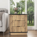Multi-Functional Three-Drawer MDF Nightstand, Perfect for Storing Items of Different Heights, A Perfect Combination of Nature and Fashion, With Product Dimensions of 19*15.7*17.5 inches