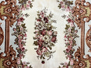 Aubusson Rug 10x13, Cream and Light Mint Green Hand Knotted Handmade French Savonnerie European Carpet, Wool Pile, Large Room Sized Vintage