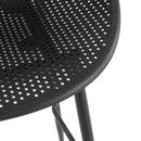 Modern Outdoor Gable Barstool Set of 2 with Weather-Resistant Design in Black Iron and Plastic