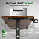 Electric Standing Desk With Monitor Stand 47x24 Brown